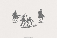 Western Rodeo PNG, Cowboy Digital Download, Cattle Ranch Product Image 1