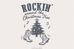 Rockin Around the Christmas Tree PNG, Retro Christmas, Product Image 1