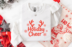 Holiday Cheer T-shirt, Reindeer Antlers Christmas Design Product Image 2