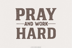 Pray And Work Hard PNG, Motivational Shirt Design, Product Image 1