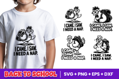 I Came I Saw I Need A Nap Chicken SVG PNG Product Image 1