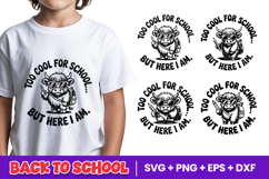 Too Cool For School Highland Cow SVG PNG Product Image 1
