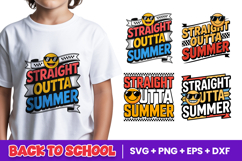 Straight Outta Summer SVG PNG Product Image 1