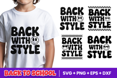 Back With Style Back To School SVG PNG Product Image 1