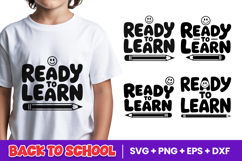 Ready To Learn Back To School SVG PNG Product Image 1