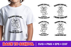 Teacher Said Sit I Heard Good Boy SVG PNG Product Image 1