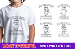 Perfect Attendance Cat Back To School SVG PNG Product Image 1