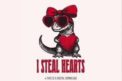 I Steal Hearts PNG, Valentines Day PNG, Sublimation Design, Product Image 1