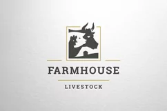 Farmhouse livestock agriculture organic product logo Product Image 1