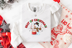 Beat Of Christmas Tshirt Design Snowman Drummer Cute Art Product Image 2