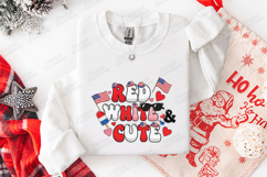 Red White &amp; Cute SVG - Retro 4th of July Patriotic Cut File Product Image 3