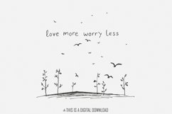 Love More Worry Less Png, Sublimation Design, Valentine Product Image 1