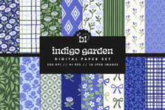 Indigo Garden Seamless Pattern Set Product Image 1