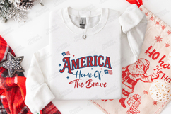 America Home Of The Brave SVG - Patriotic USA Cut File Product Image 3