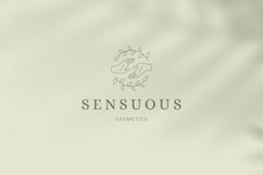 Hands in round floral frame logotype Product Image 1