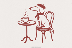 Dachshund Coffee PNG, French Dog Art, Digital Download, Product Image 1