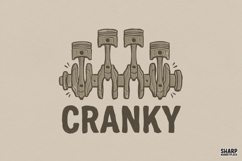 Cranky Piston Graphic, Cars PNG Design, Trendy Shirt Art, Product Image 1
