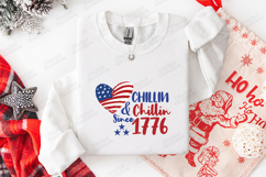 Chillin &amp; Chillin Since 1776 SVG - Patriotic USA Heart File Product Image 3