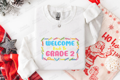 Welcome Back To Grade 2 SVG - School Supplies Border Product Image 3