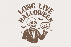 Long Live Halloween PNG, Skeleton Suit Halloween PNG, Product Image 1