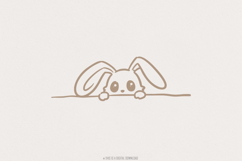 Peeking Cute Rabbit png, PNG Digital Download, Printable Product Image 1