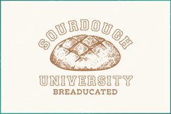 Sourdough University PNG, Breaducated Digital Design, Trendy Product Image 1