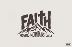 Faith Moving Mountains Daily PNG Design, Christian Product Image 1
