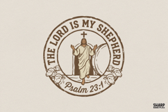 The Lord Is My Shepherd PNG, Psalm 23:1 Christian Shirt Product Image 1