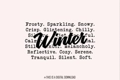 Winter Words PNG, Cozy Sweaters, Winter Tshirt Design, Snow Product Image 1