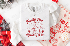 Nutty For Holiday Fun SVG - Cute Squirrel Christmas Pun Product Image 3