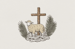 Lamb Of God PNG, Christian Easter Shirt PNG, Religious Product Image 1