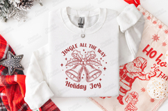 Jingle All The Way Holiday Joy SVG - Rustic Christmas Bells Product Image 2