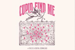 Cupid Find Me a Cowboy PNG, Western Valentine Sublimation, Product Image 1