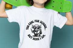 Too Cool For School Highland Cow SVG PNG Product Image 2