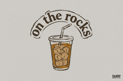 On The Rocks Summer PNG, Tumbler PNG, Shirt PNG, Funny Iced Product Image 1