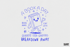 A Book A Day Keeps The Mental Breakdown Away, PNG Designs, Product Image 1