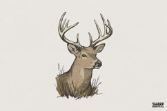 Deer PNG, Majestic Buck Clipart for Shirts, Wildlife Animal Product Image 1