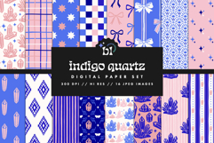 Indigo Quartz Seamless Pattern Set Product Image 1