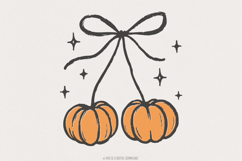 Pumpkin Pair Digital Download PNG - Cute Halloween and Fall Product Image 1
