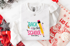 Back to School SVG - Cute Pencil Let's Learn Teacher Clipart Product Image 3