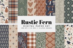 Rustic Fern Digital Paper Product Image 1