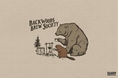 Backwoods Brew Society PNG, Bear And Beaver Camp Coffee Product Image 1