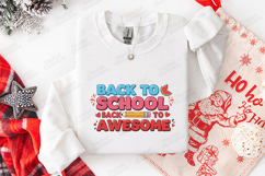 Back to School Back to Awesome SVG - Cute Student Cut File Product Image 3