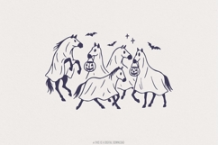 Halloween Horse PNG, Ghost Horses Halloween Art, Spooky Product Image 1