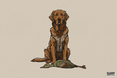 Duck Dog Retriever Portrait, Western PNG, Trendy PNG, Shirt Product Image 1