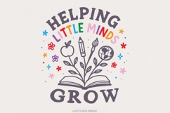 Helping Little Minds Grow PNG, Back To School Teacher Product Image 1