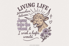 Heifer Cow PNG, Sublimation Design, Sunflower PNG, Digital Product Image 1