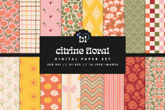 Citrine Floral Seamless Pattern Set Product Image 1