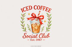 Iced Coffee Social Club Est. 1987 PNG, Coffee Club Lover Product Image 1
