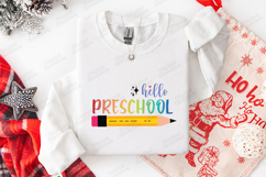 Hello Preschool SVG - Cute Pencil Back to School Cut File Product Image 3